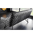 Invicta Interior Design bank EUPHORIA 160cm donkergrijs fluweel retrostijl decoratief quilten haarspeldpoten metalen poten armleuningen - 43127