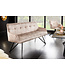 Invicta Interior Design bank EUPHORIA 160cm champagne grijs fluweel haarspeldpoten metalen poten armleuningen - 43126