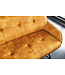 Invicta Interior Design bank EUPHORIA 160cm mosterdgeel fluweel retrostijl decoratief quilten haarspeldpoten metalen poten armleuningen - 43128