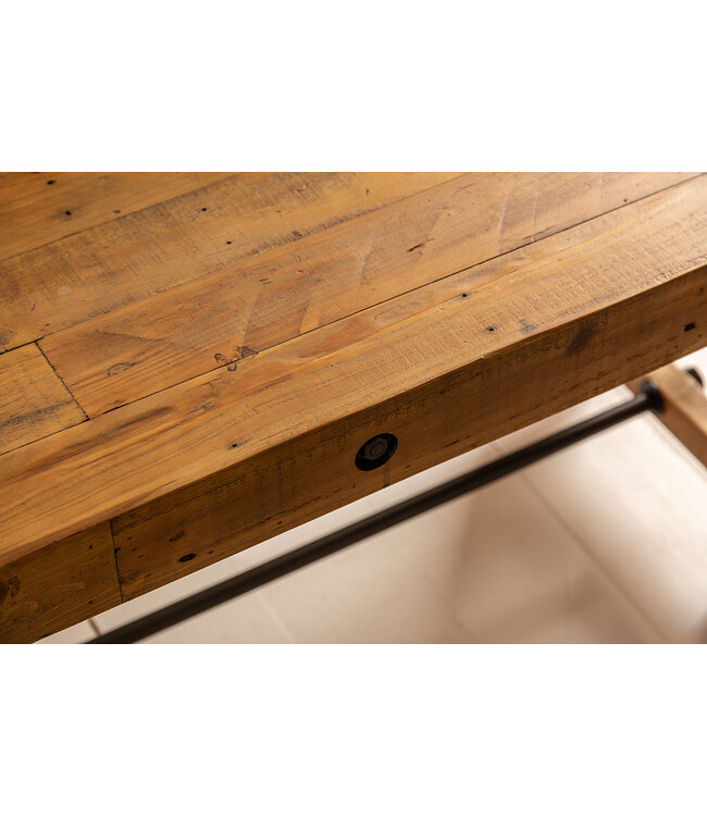 Invicta Interior industrieele bank FINCA 165cm vintage bruin gerecycled grenenhout - 41288