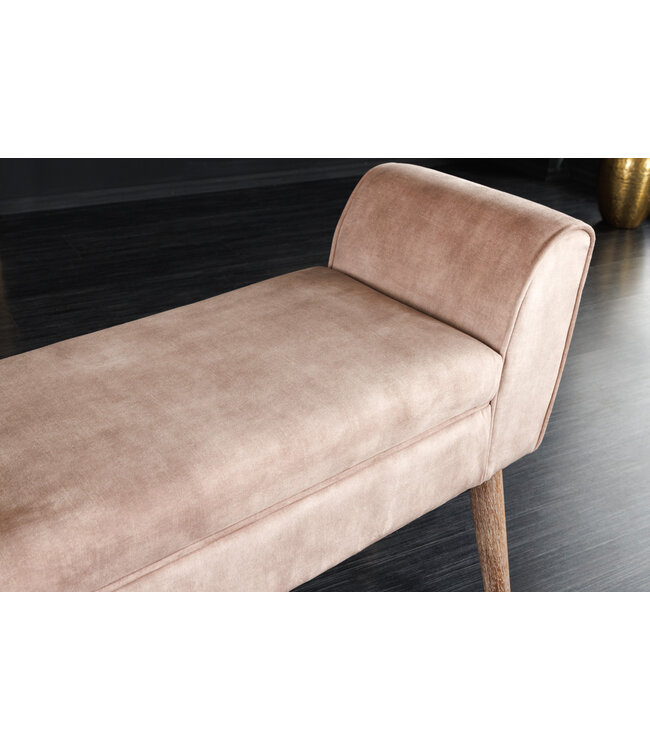 Invicta Interior Design bank SCARLETT 90cm beige koffiefluweel - 43279