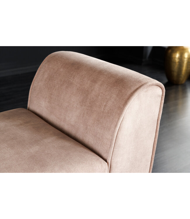 Invicta Interior Design bank SCARLETT 90cm beige koffiefluweel - 43279