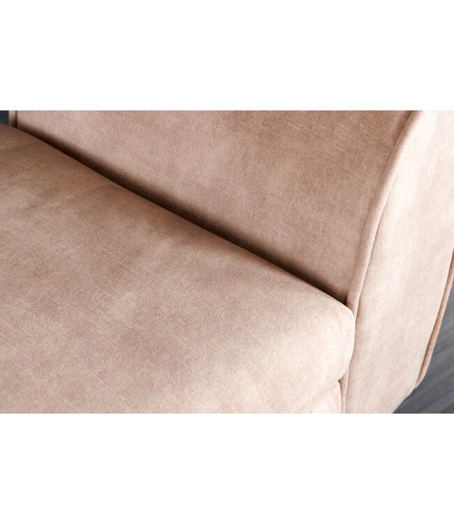 Invicta Interior Design bank SCARLETT 90cm beige koffiefluweel - 43279