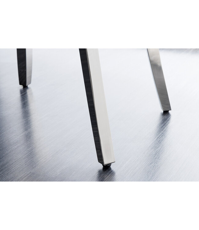 Invicta Interior Design barkruk CASTLE DELUXE koningsblauw fluweel zilver roestvrij staal Chesterfield - 43214