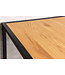 Invicta Interior Design bartafel SLIM LINE 120cm naturel zwart metalen frame toonbank - 43277