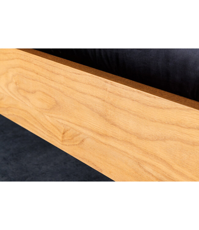 Invicta Interior Massief houten tweepersoonsbed AMAZONAS 180x200cm natuurlijke rand van wilde eik - 43556