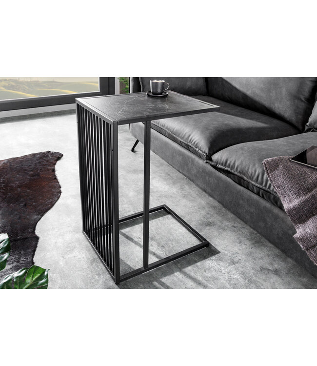 Invicta Interior Design bijzettafel ARCHITECTURE 65cm zwart marmer - 43275