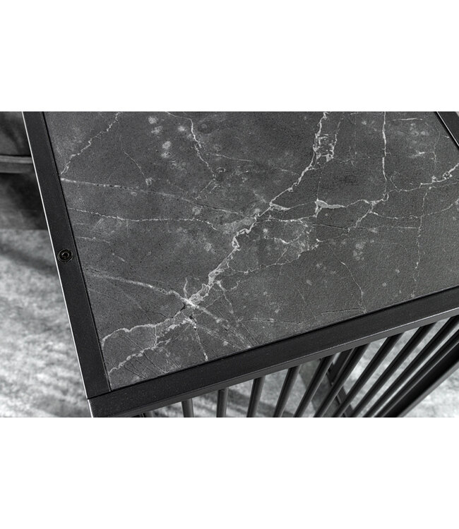 Invicta Interior Design bijzettafel ARCHITECTURE 65cm zwart marmer - 43275