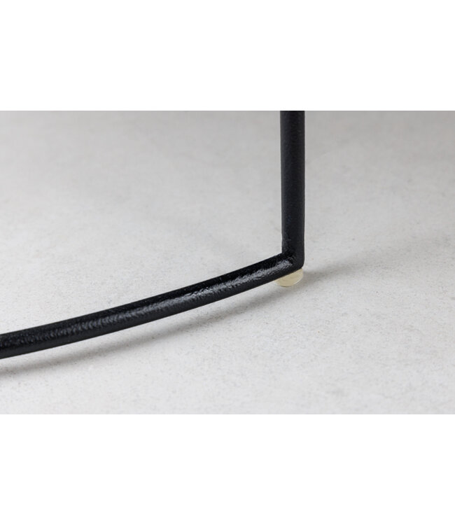 Invicta Interior Design set van 2 bijzettafels ELEMENTS 55cm goud handgemaakt rond - 42728