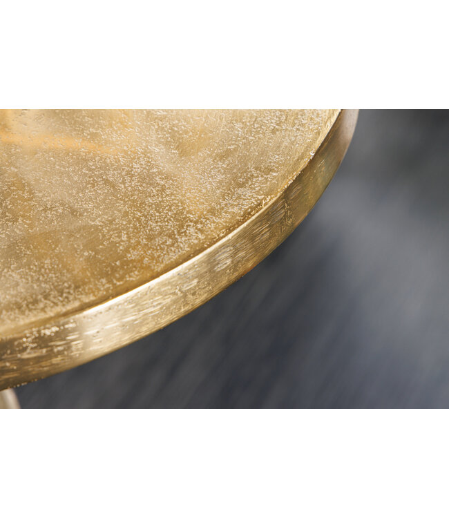 Invicta Interior Barok bijzettafel SAVOY 55cm goud metalen driepoot rond vintage - 42267