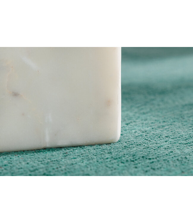 Invicta Interior Design bijzettafel TRAYFUL 60cm antiek goud wit marmeren voet handgemaakt rond - 42721