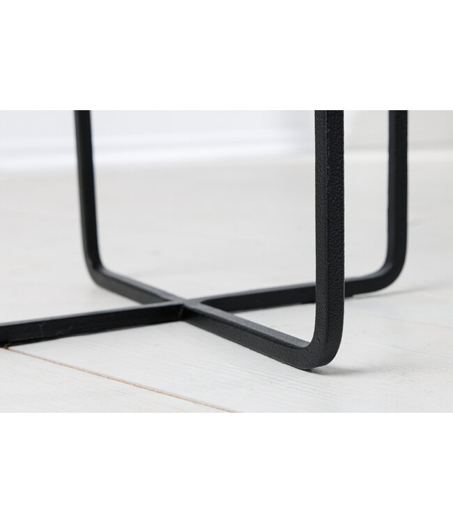 Invicta Interior Set van 2 bloempotten UNIT 70/50cm goud zwart metaal gehamerd ontwerp - 42735