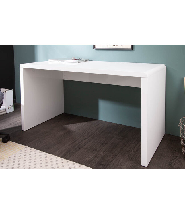 Invicta Interior Design bureau FAST TRADE 120cm witte hoogglans bureautafel - 15806