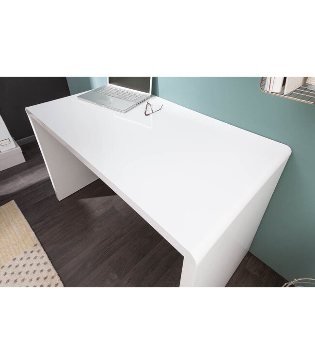 Invicta Interior Design bureau FAST TRADE 120cm witte hoogglans bureautafel - 15806
