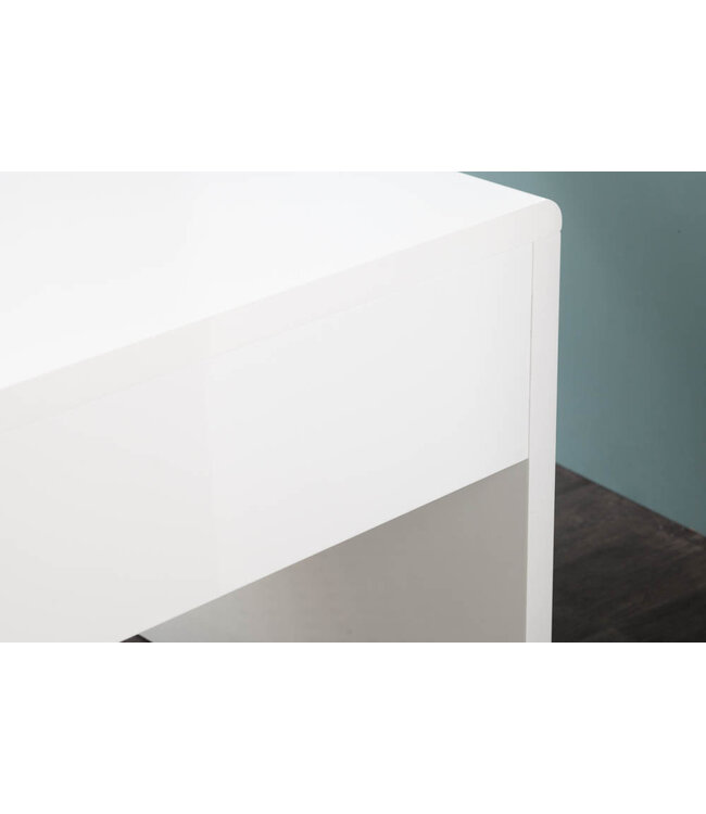 Invicta Interior Design bureau FAST TRADE 120cm witte hoogglans bureautafel - 15806