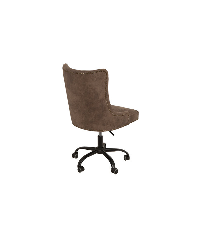 Invicta Interior In hoogte verstelbare bureaustoel VICTORIAN vintage taupe met armleuning - 38793