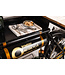 Invicta Interior Industriële console MOTORCYCLE 185cm mangohout zwart motorfiets bar upcycling - 42108
