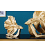 Invicta Interior Design decoratief figuur vechtende vis CROWNTAIL 35cm goud Betta vissculptuur - 43172