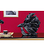 Invicta Interior Design decoratief figuur vechtende vis CROWNTAIL 35cm zwart Betta vissculptuur - 43174