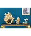 Invicta Interior Design decoratief figuur vechtende vis CROWNTAIL 65cm goud Betta vissculptuur - 43176