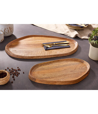 Invicta Interior Set van 2 massieve dienbladen AMAZONAS 56 cm handgemaakt mangohout - 41366