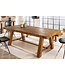 Invicta Interior Massieve eettafel FINCA 165cm vintage bruin gerecycled grenenhout industrieel design - 41245