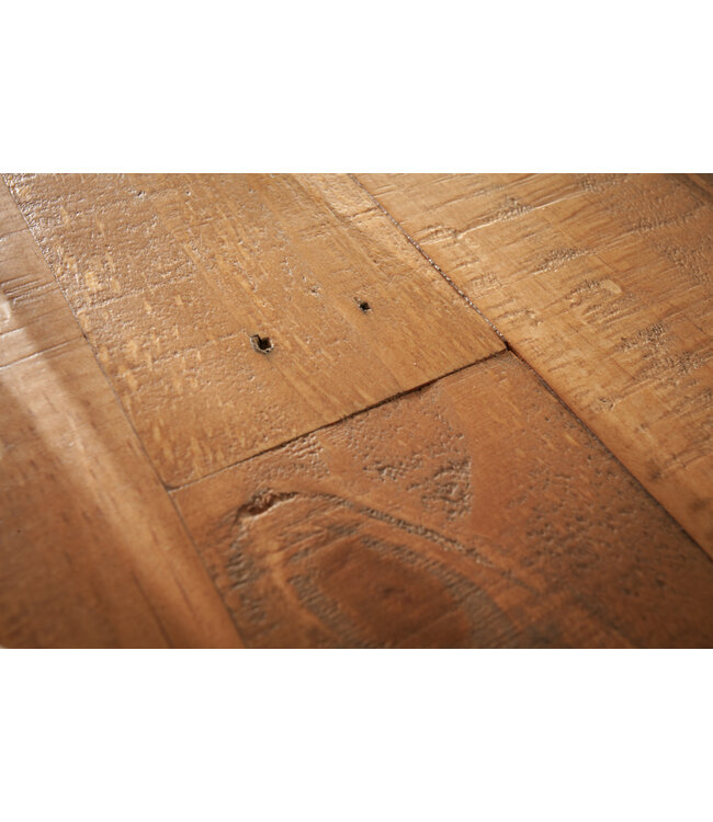 Invicta Interior Massieve eettafel GALAXIE 240 cm vintage bruin gerecycled grenenhout zwart stalen frame - 43561