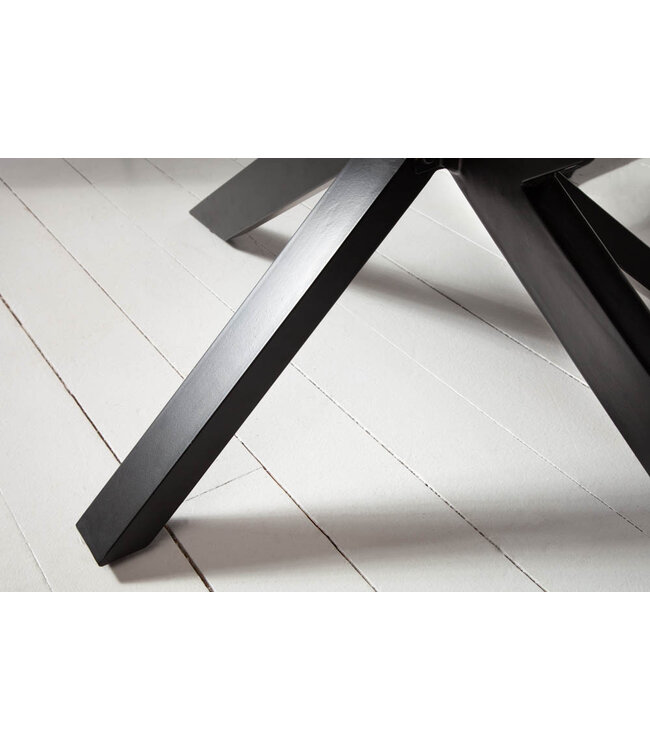 Invicta Interior Massief houten eettafel GALAXIE 200cm steenafwerking Sheesham Industrieel Design - 43447