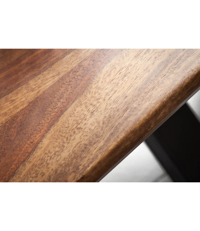 Invicta Interior Massief houten eettafel GALAXIE 200cm steenafwerking Sheesham Industrieel Design - 43447