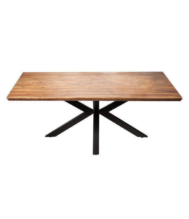 Invicta Interior Massief houten eettafel GALAXIE 200cm steenafwerking Sheesham Industrieel Design - 43447