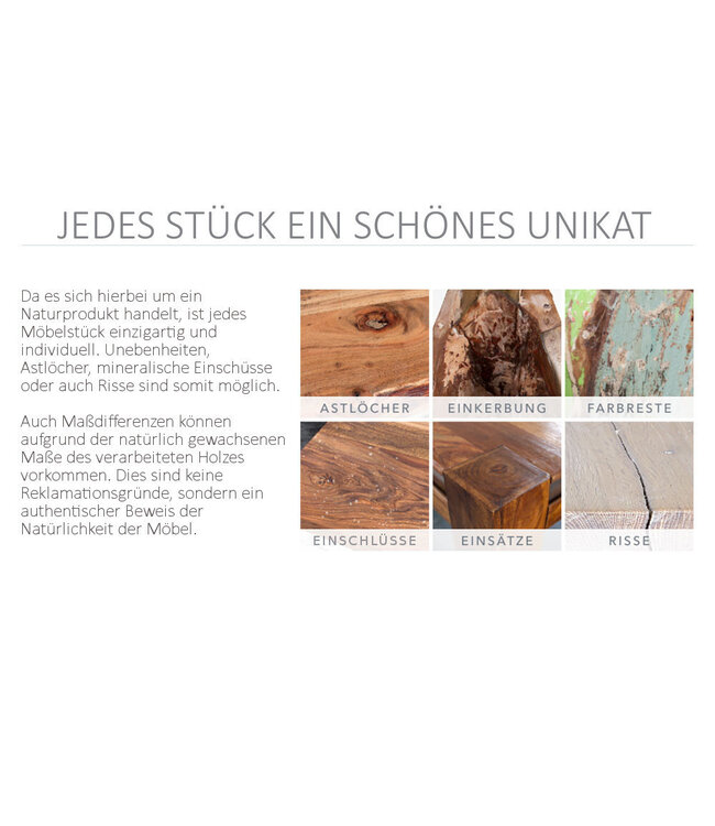 Invicta Interior Massieve eettafel IRON CRAFT 160cm natuurlijk mangohout industrieel design X-frame zwart metaal - 6540012