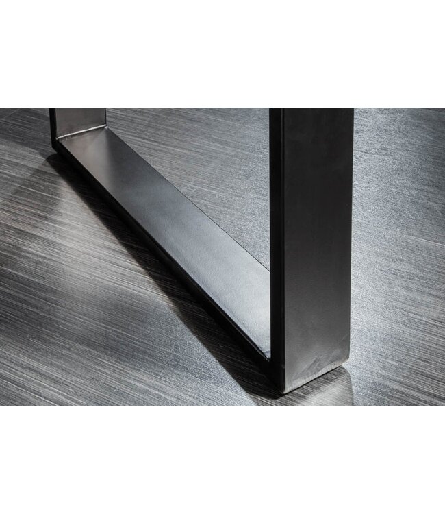 Invicta Interior Massief houten eettafel MAMMUT 140 cm wilde acaciaboom rand industrieel design 2,6 cm tafelblad - 43426