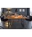 Invicta Interior Massief houten eettafel MAMMUT 140 cm wilde acaciaboom rand industrieel design 2,6 cm tafelblad - 43426