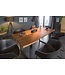 Invicta Interior Massief houten eettafel MAMMUT 140 cm wilde acaciaboom rand industrieel design 2,6 cm tafelblad - 43426