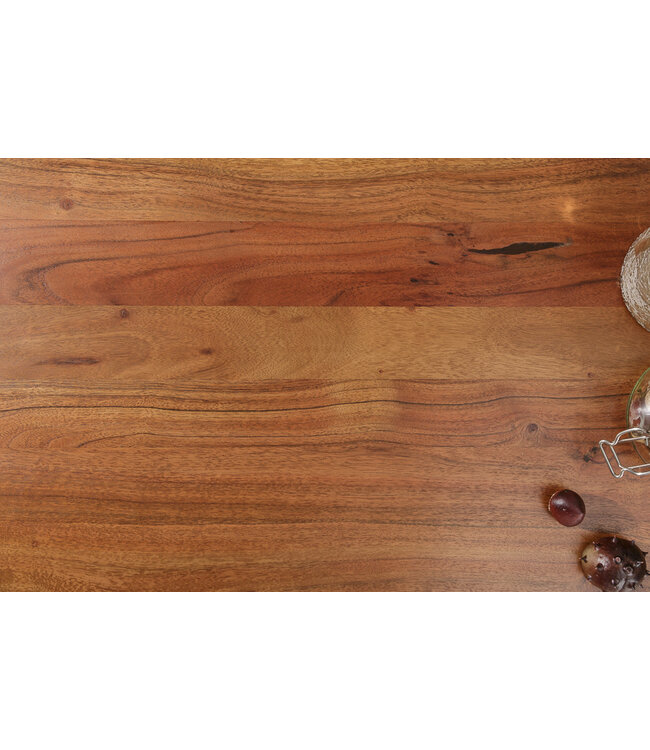 Invicta Interior Massief houten eettafel MAMMUT NATURE 180cm acacia roestvrijstalen boomrand 3,5cm tafelblad - 39999