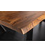 Invicta Interior Massief houten eettafel MAMMUT 180 cm wilde acaciaboom rand industrieel design 2,6 cm tafelblad - 43469