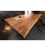 Invicta Interior Massief houten eettafel MAMMUT 180 cm wilde acaciaboom rand industrieel design 2,6 cm tafelblad - 43469