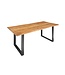 Invicta Interior Massief houten eettafel MAMMUT 180 cm wilde acaciaboom rand industrieel design 2,6 cm tafelblad - 43469