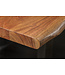 Invicta Interior Massief houten eettafel MAMMUT NATURE 200cm acacia roestvrijstalen boomrand 3,5cm tafelblad - 40211