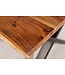 Invicta Interior Massief houten eettafel MAMMUT 160cm acaciaboomrand X-frame industrieel design 2,6 cm blad - 43480