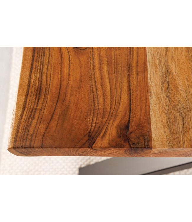 Invicta Interior Massief houten eettafel MAMMUT 160cm acaciaboomrand X-frame industrieel design 2,6 cm blad - 43480