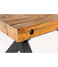 Invicta Interior Massief houten eettafel THOR 300cm vintage bruin grenen gerecycled industrieel design ijzeren X-frame - 43380