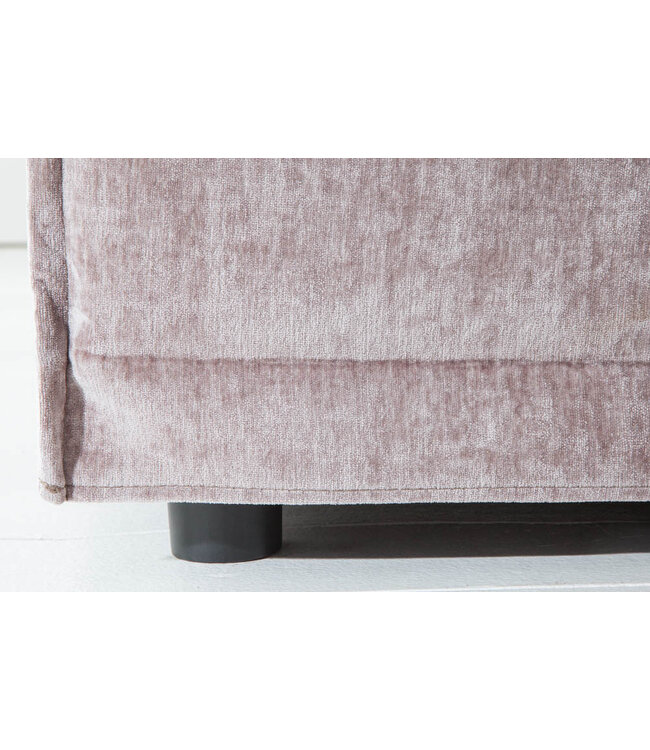Invicta Interior Grote kruk HEAVEN 100cm taupe fluweel landelijke stijl - 39766