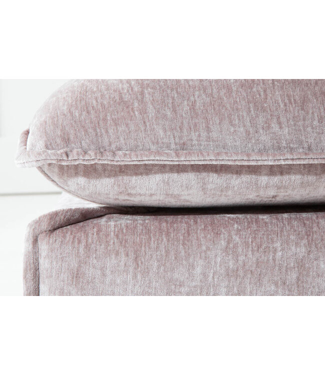 Invicta Interior Grote kruk HEAVEN 100cm taupe fluweel landelijke stijl - 39766