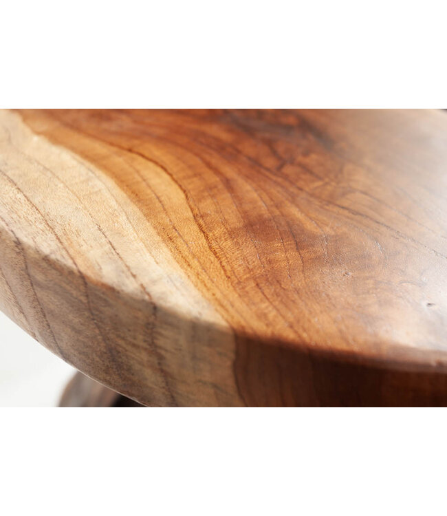 Invicta Interior Massieve bijzettafel ROOT 40cm teakhouten kruk gemaakt van wortelhout - 37139