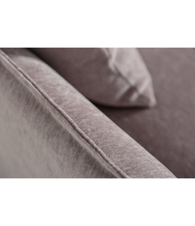 Invicta Interior Grote hoekbank HEAVEN 255cm taupe fluweel incl. kussens landelijke stijl - 40674