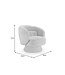 Invicta Interior Draaibare design fauteuil BOSSA NOVA 80cm Boucle wit - 43438