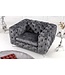 Invicta Interior Design Chesterfield fauteuil MODERN BAROQUE 120cm donkergrijs fluweel - 6541297