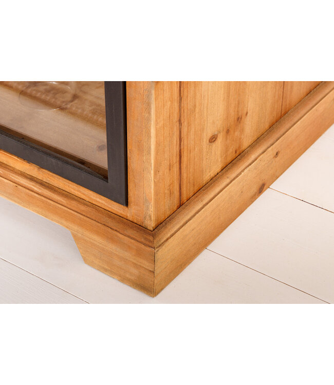 Invicta Interior Massief dressoir HERITAGE 160 cm naturel grenen industrieele deuren metalen vitrinekast - 40882