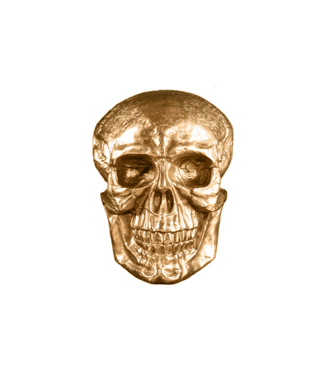 Invicta Interior Exclusief wandsculptuur SKULL XXL 40cm gouden decoratieve schedel - 38385